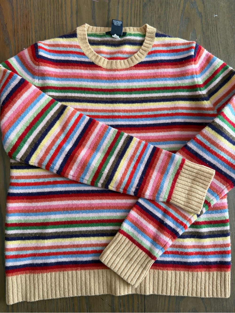 GAP vintage crazy stripes Multicolor Striped Crewneck Sweater - Picture 2 of 8